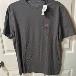American Eagle Outfitters Charcoal Men's Tee